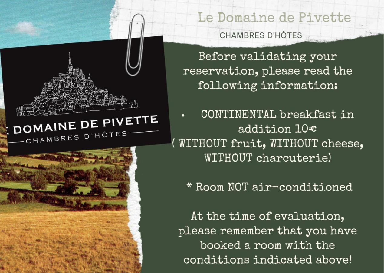 Le Domaine De Pivette Bed & Breakfast อาวร็องช์ ภายนอก รูปภาพ